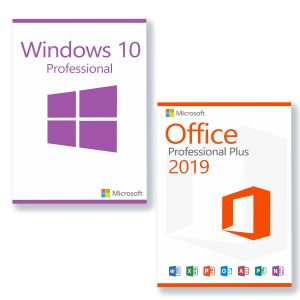 Microsoft Windows 10 Professional + Microsoft Office 2019 Professional Plus Licenza per 3PC