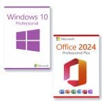 Microsoft Office 2024 Professional Plus + Microsoft Windows 10 Professional Licenza per 3 PC