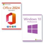 Microsoft Office 2024 Standard + Microsoft Windows 10 Professional Licenza per 3 PC