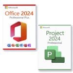 Microsoft Office 2024 Professional Plus + Microsoft Project 2024 Professional Licenza per 3 PC