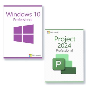 Microsoft Windows 10 Professional + Microsoft Project 2024 Professional Licenza per 3 PC