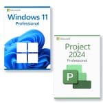 Microsoft Windows 11 Professional + Microsoft Project 2024 Professional Licenza per 3 PC