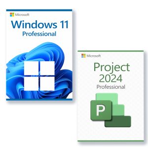 Microsoft Windows 11 Professional + Microsoft Project 2024 Professional Licenza per 3 PC